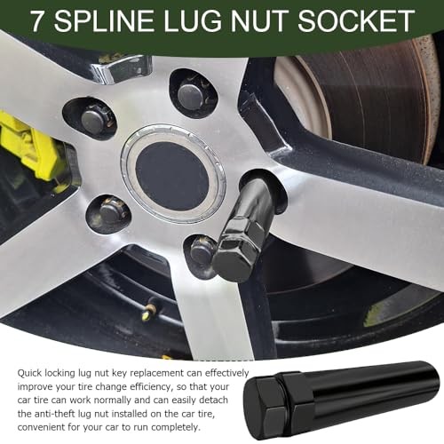 6 Spline Lug Nut Socket, Black Spline Locking Lug Nut Removal Tool, 7 Spline gallery