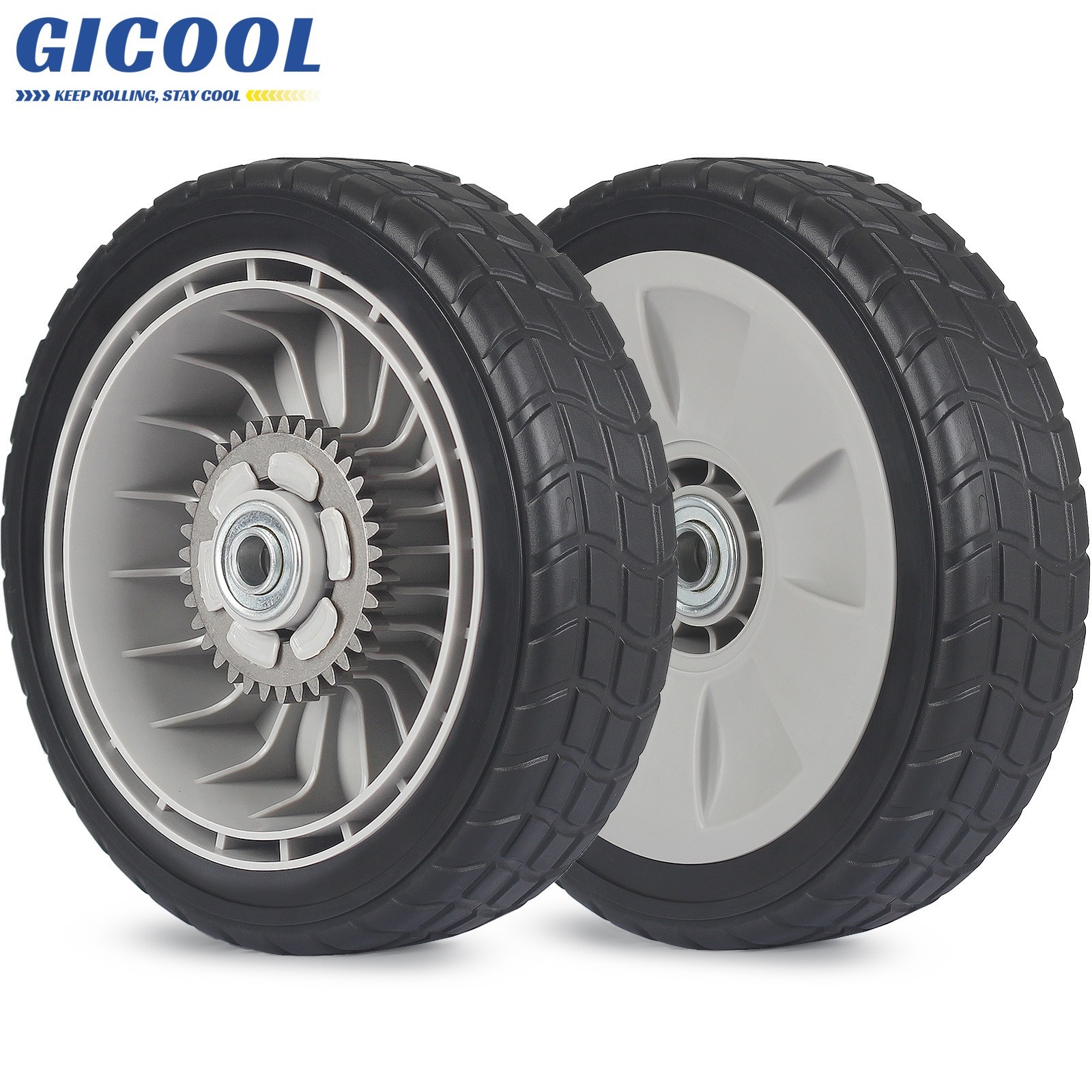 2Pk 42710-VE2-M02ZE Lawn Mower Rear Wheels, 8" Wheels for Honda HRR216 HRS216 gallery