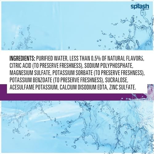 Splash Refresher Acai Grape Flavor Water Beverage, 8 Fl Oz Plastic Bottles 24CT gallery