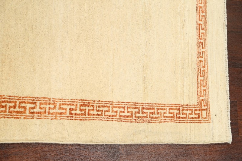 Bordered Modern Gabbeh Kashkoli Oriental IVORY Area Rug Hand-knotted 3x5 Carpet gallery