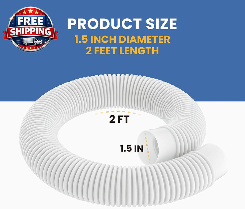 1.5" X 2' Plastic Return Suction Pool Hose Replacement for Summer Waves SFX1000 gallery