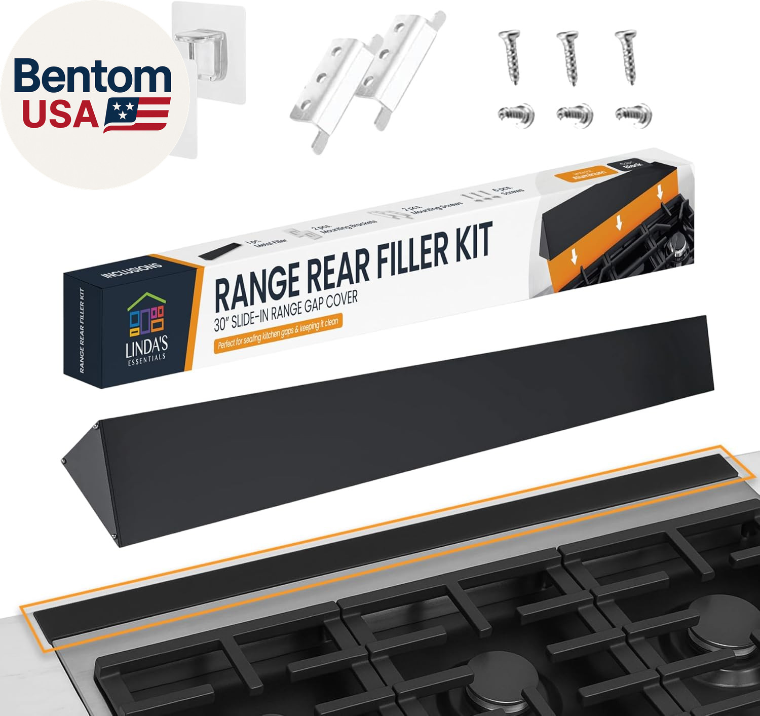 30” Slide in Range Gap Filler Kit, Slide-In Range Rear Gap Filler & Range Trim K gallery
