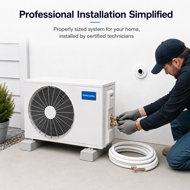 MRCOOL Olympus 3 Zone Ceiling Cassette Mini Split AC Heat Pump System gallery