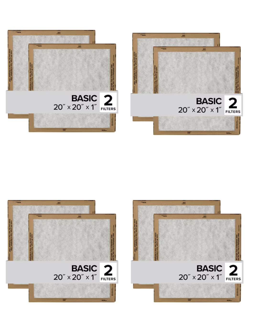 8 Pack Filtrete Basic Flat Air Filters Replacement for HVAC AC Furnace Vent New gallery