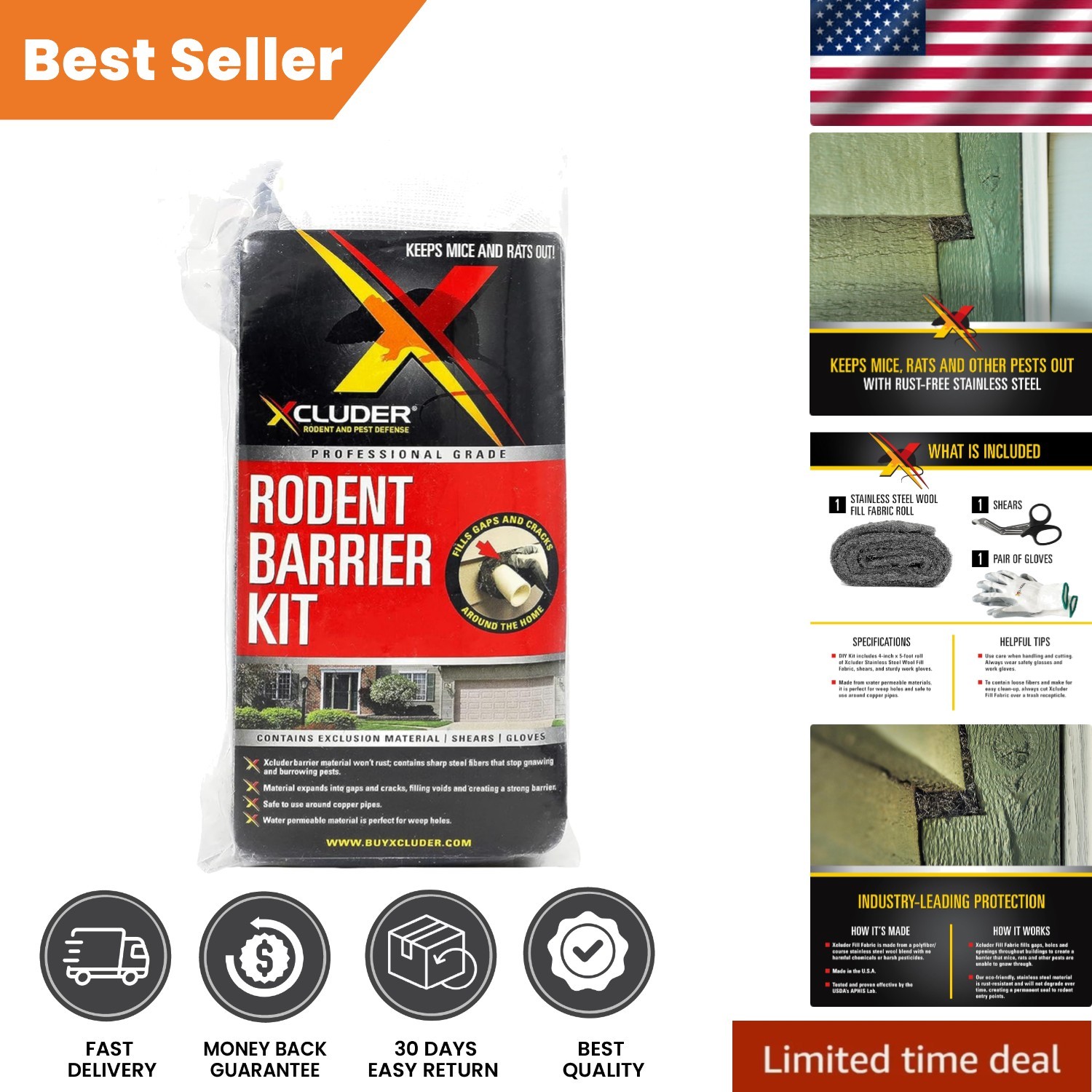Rodent Control Fill Fabric DIY Kit - Stainless Steel Wool for Maximum Protection gallery