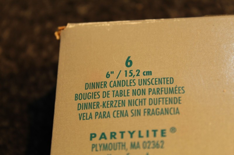 PartyLite unscented 6" tapered dinner candles (18) total P0620 (12) P0664 (6) gallery