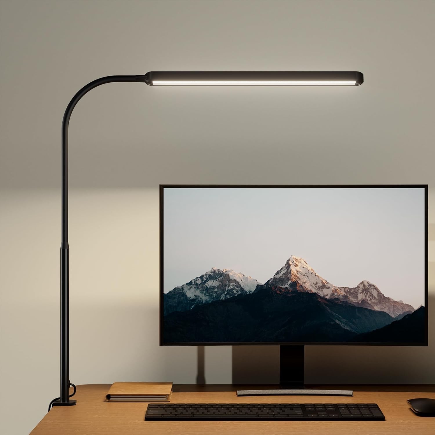 Eye-Caring LED Desk Lamp 360° Flexible Gooseneck Work Lamp with Desk Side Clamp gallery