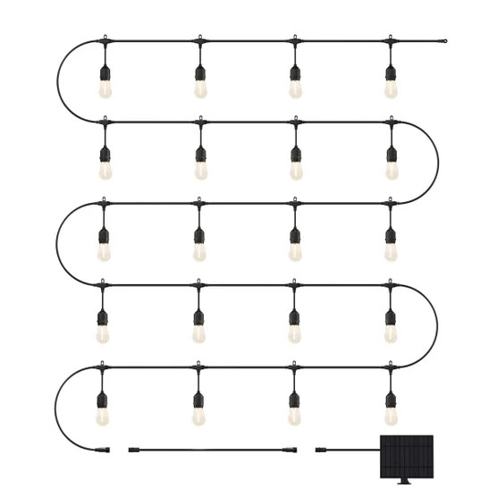 Artika Eclipse Solar String Light w/ Remote 42ft String with 10ft Ext. Cord NIB gallery
