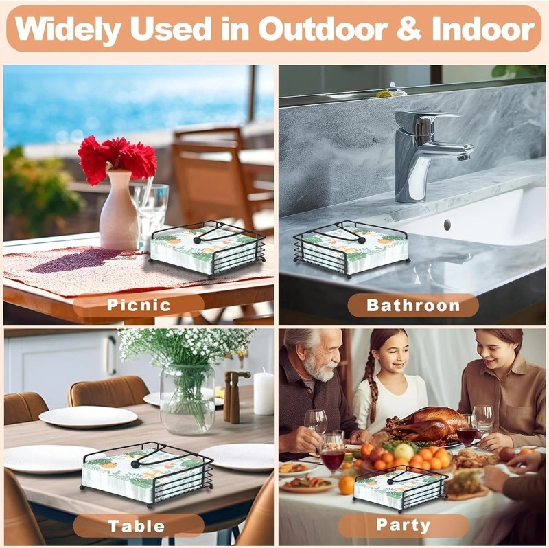 Napkin Holder for Table & Kitchen - Modern Flat Napkin Dispenser for Home & Outd gallery