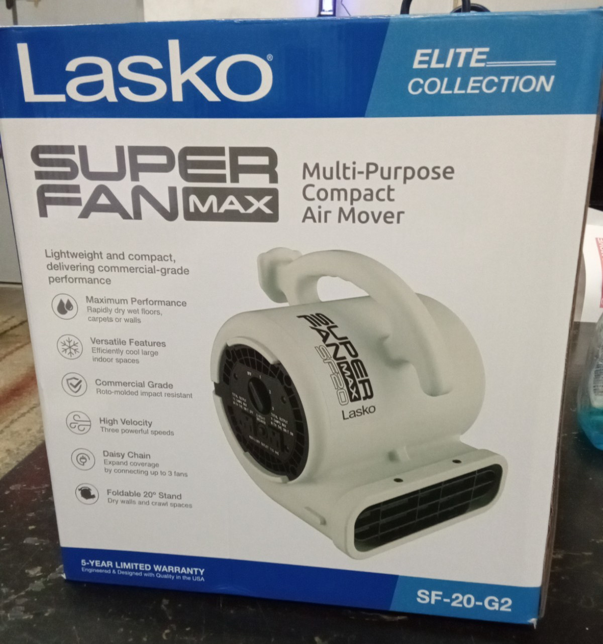 Lasko Super Fan Max Multi-Purpose Compact Air Mover/Model SF-20-G2/ White OB gallery