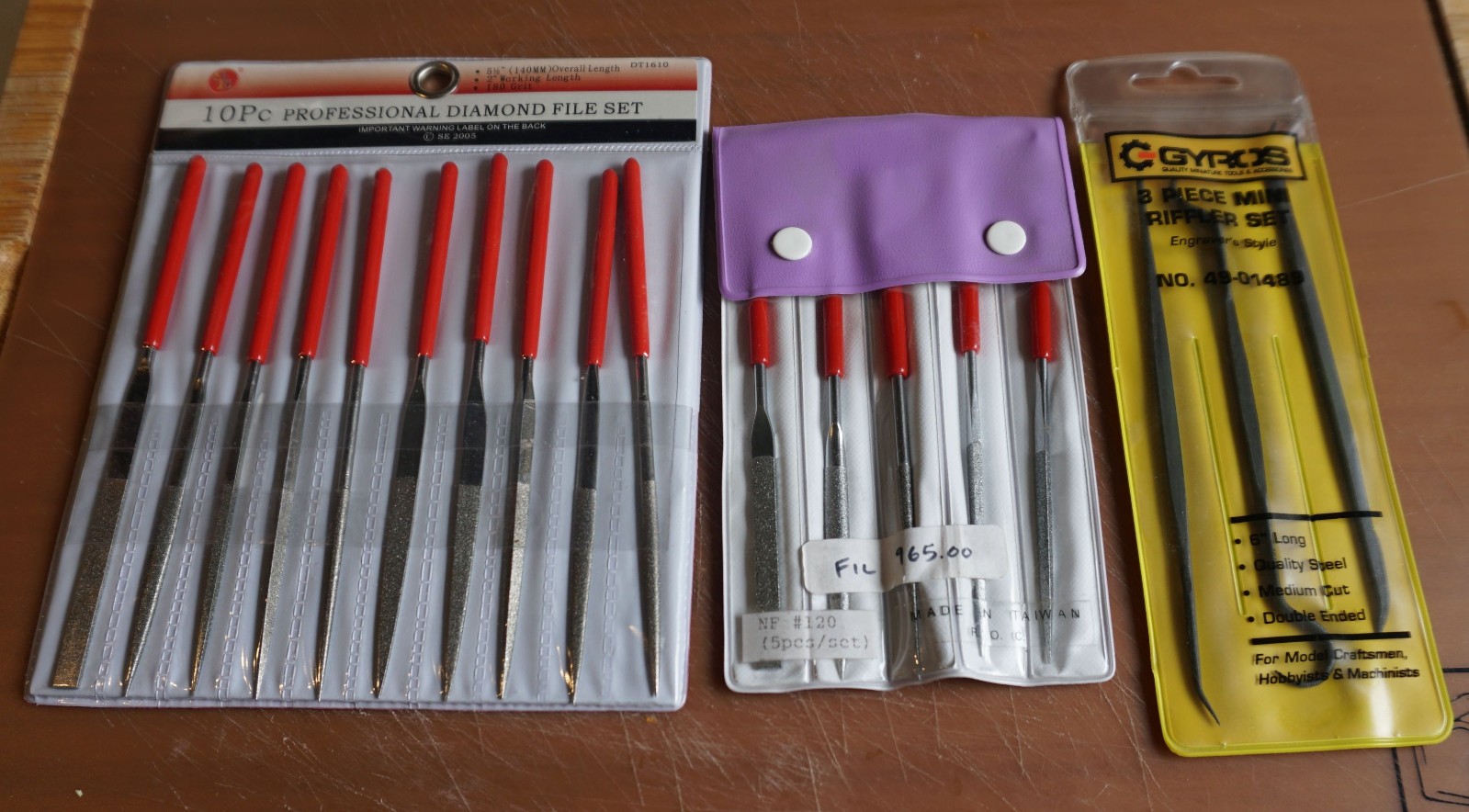 2 Diamond Files Sets & a Gyros Min Riffler File Set LN Lot gallery