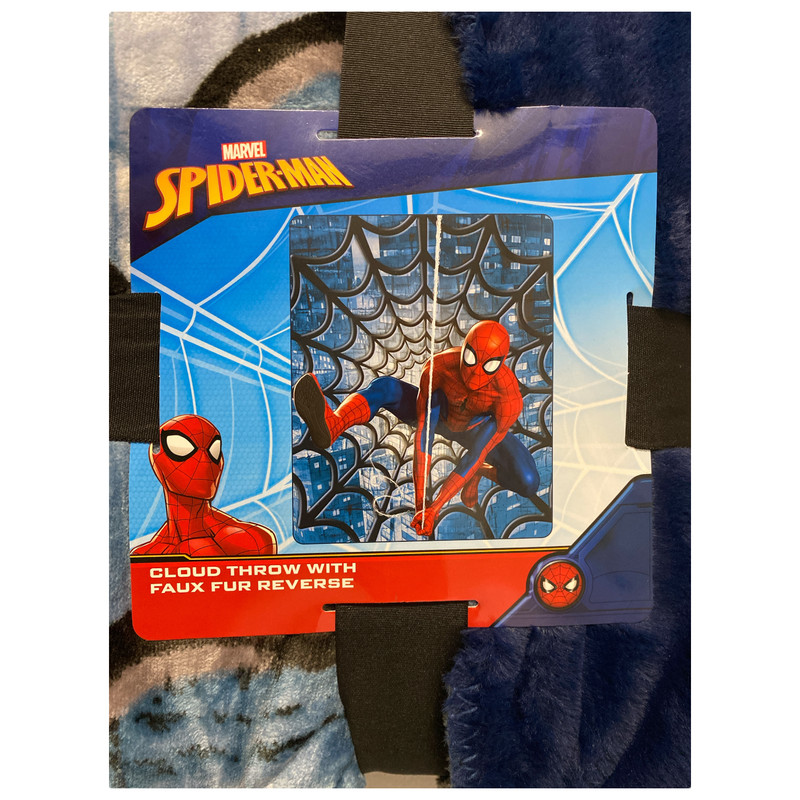 Marvel Spider-Man Fleece Cloud Throw with Faux Fur Reverse, 50" x 60" gallery