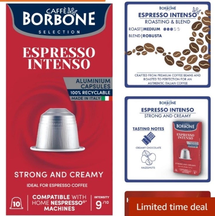 Bold Espresso Intenso Pods - Genuine Italian Coffee for Nespresso - 90 Count gallery
