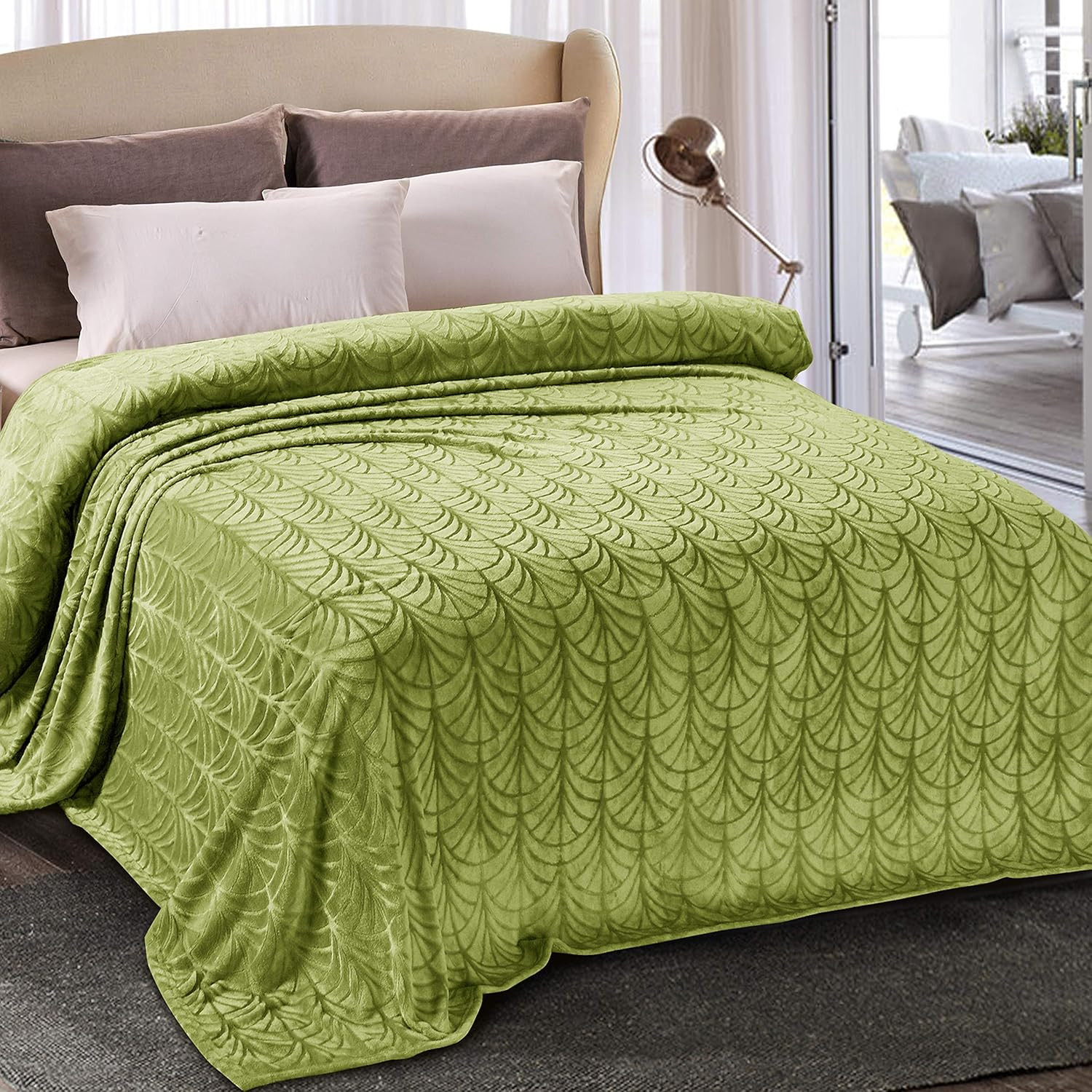 Monstera Patterned,Elegant,Flannel Fleece Blankets - GG Home gallery