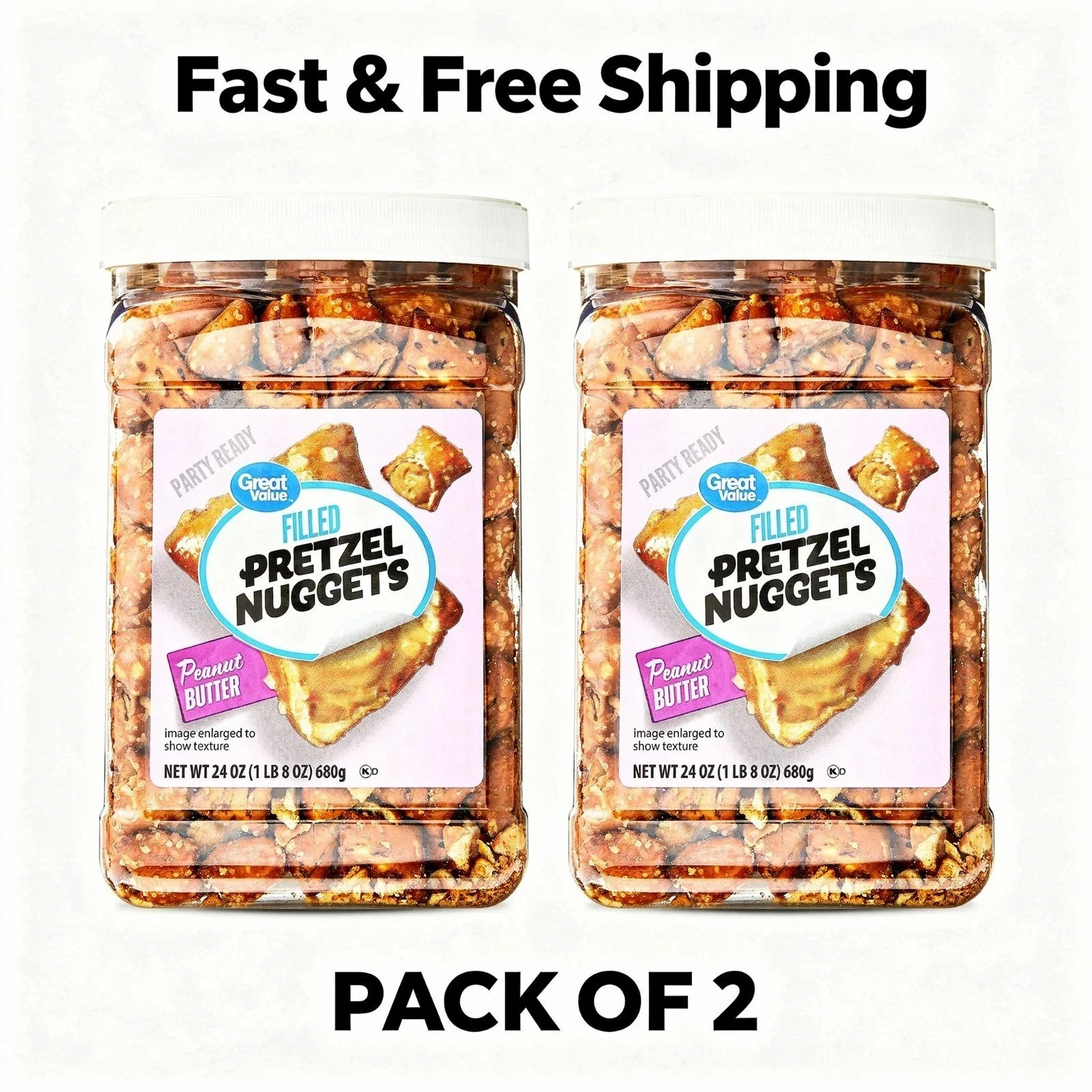Great Value Peanut Butter Filled Pretzels 24oz – Crunchy, Resealable Snack gallery