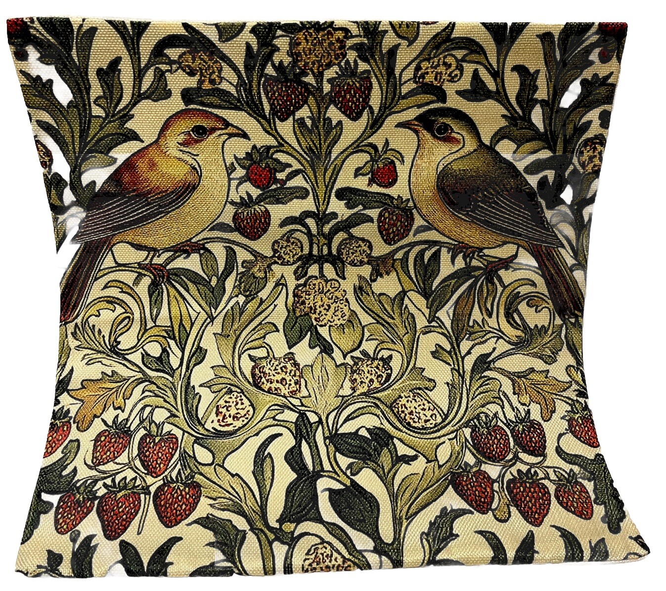 William Morris Abstract Floral Bird Design Throw Pillow Cover Home Decor 18x18” gallery