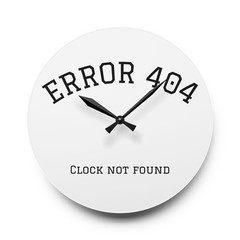Error 404 Clock Not Found – Acrylic Wall Clock for Programmers & Tech Geeks