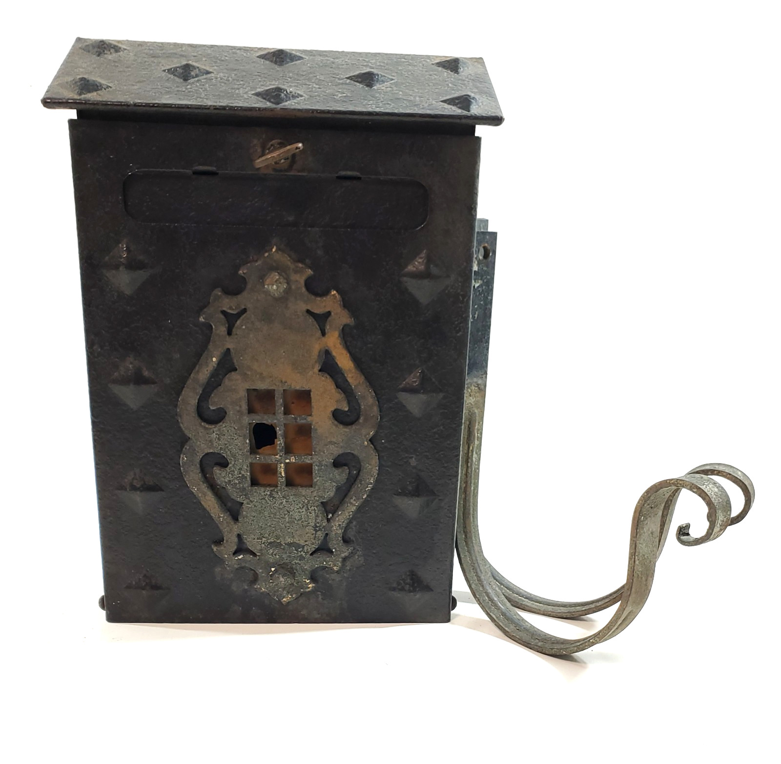 Vintage Wall Mounted Metal US Mailbox Newspaper Mail Letters Flip Door Slot USA gallery