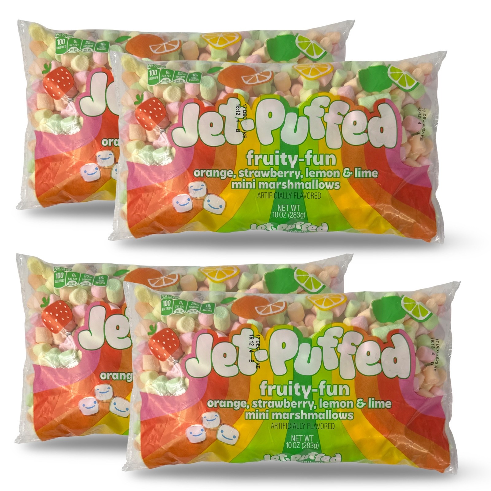 Jet Puffed Fruity Fun Mini Fluffy Marshmallow Snack, 4x 10 Oz. Bags gallery