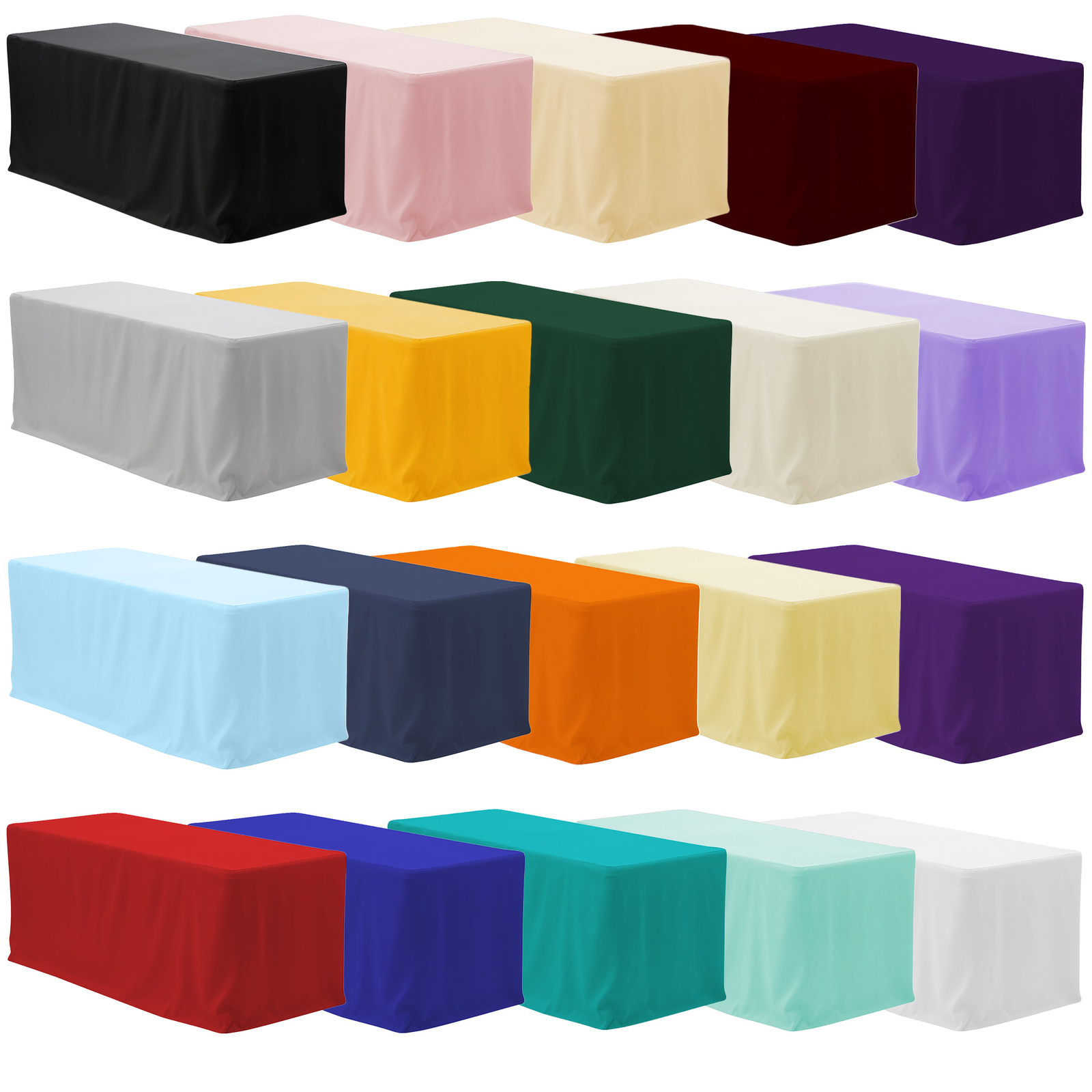 6 ft. Fitted Polyester Rectangular Tablecloth, Premium Tableclothes for weddings gallery