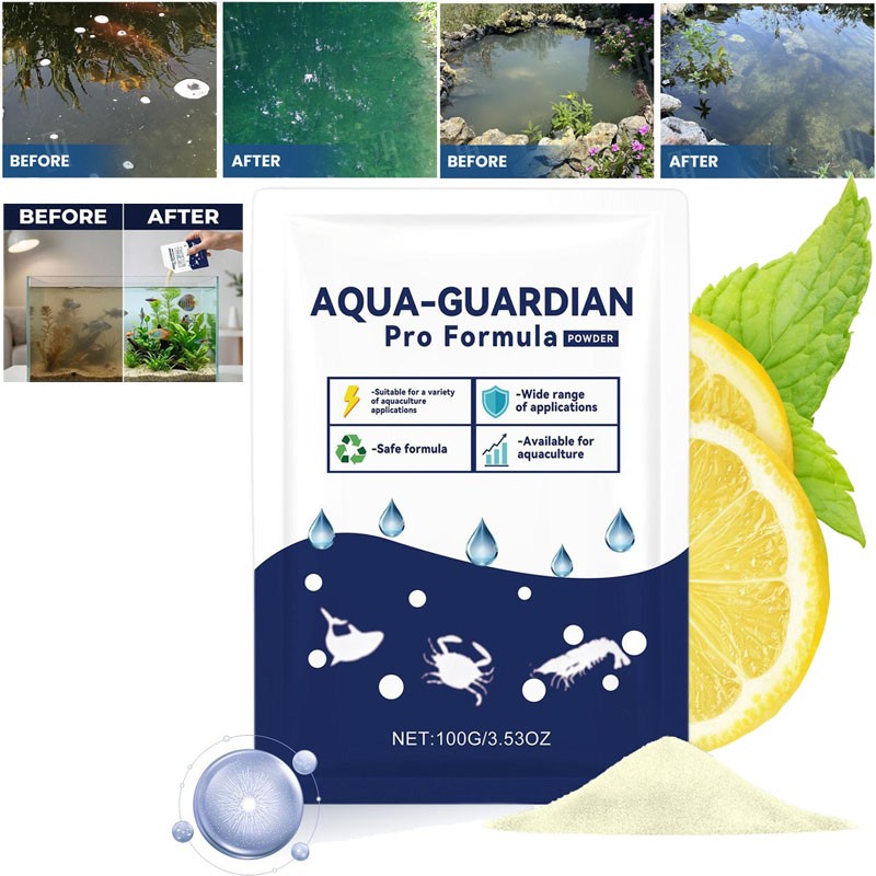  100g Aquarium Water Clarifier Powder Pro Formula Aquaculture Water Purifier US gallery