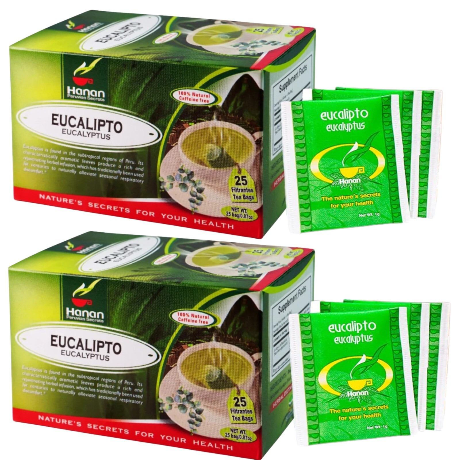 Eucalyptus 50 Tea Bags - Eucalipto Herbal Tea Dried Eucalyptus Leaves from Peru gallery