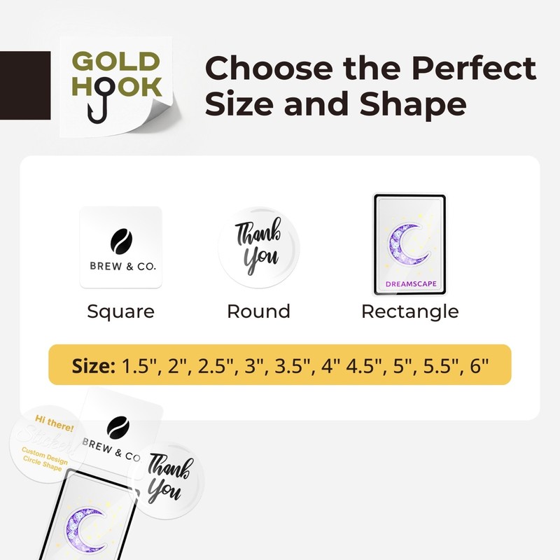 Transparent (clear) Custom stickers - Your Logo, Text, Name, 1-5 inch, Qty 100 gallery