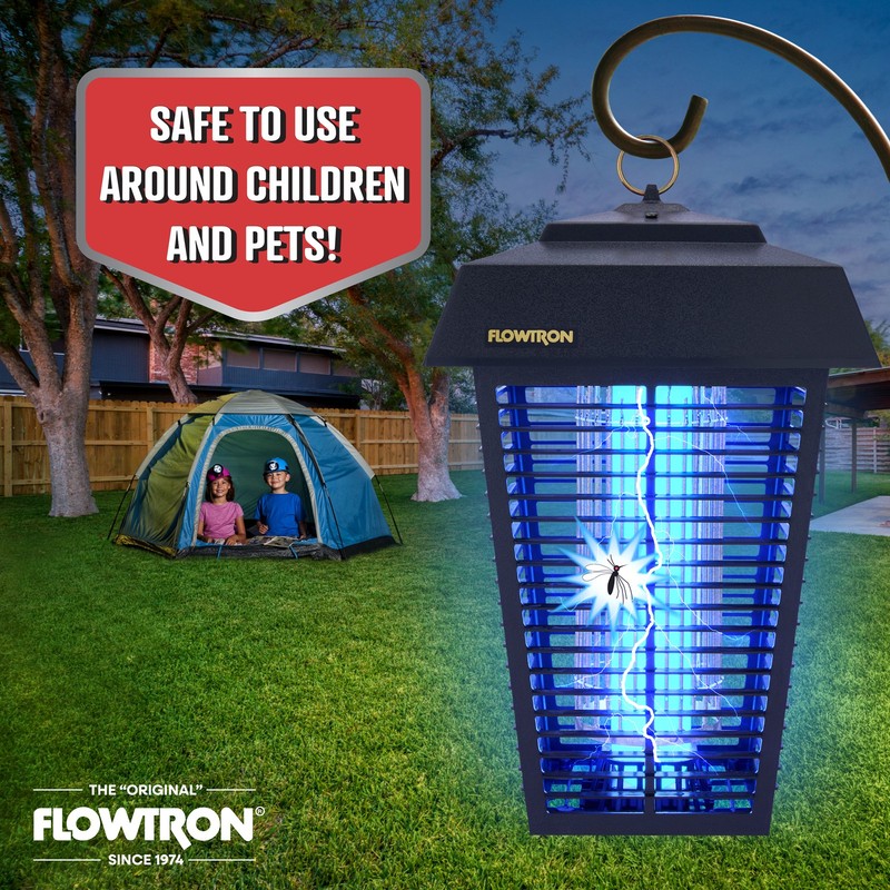 Flowtron Bug Zapper, Mosquito Zapper 1.5 Acre of Coverage, 80W Bulb, 5600V Grid gallery