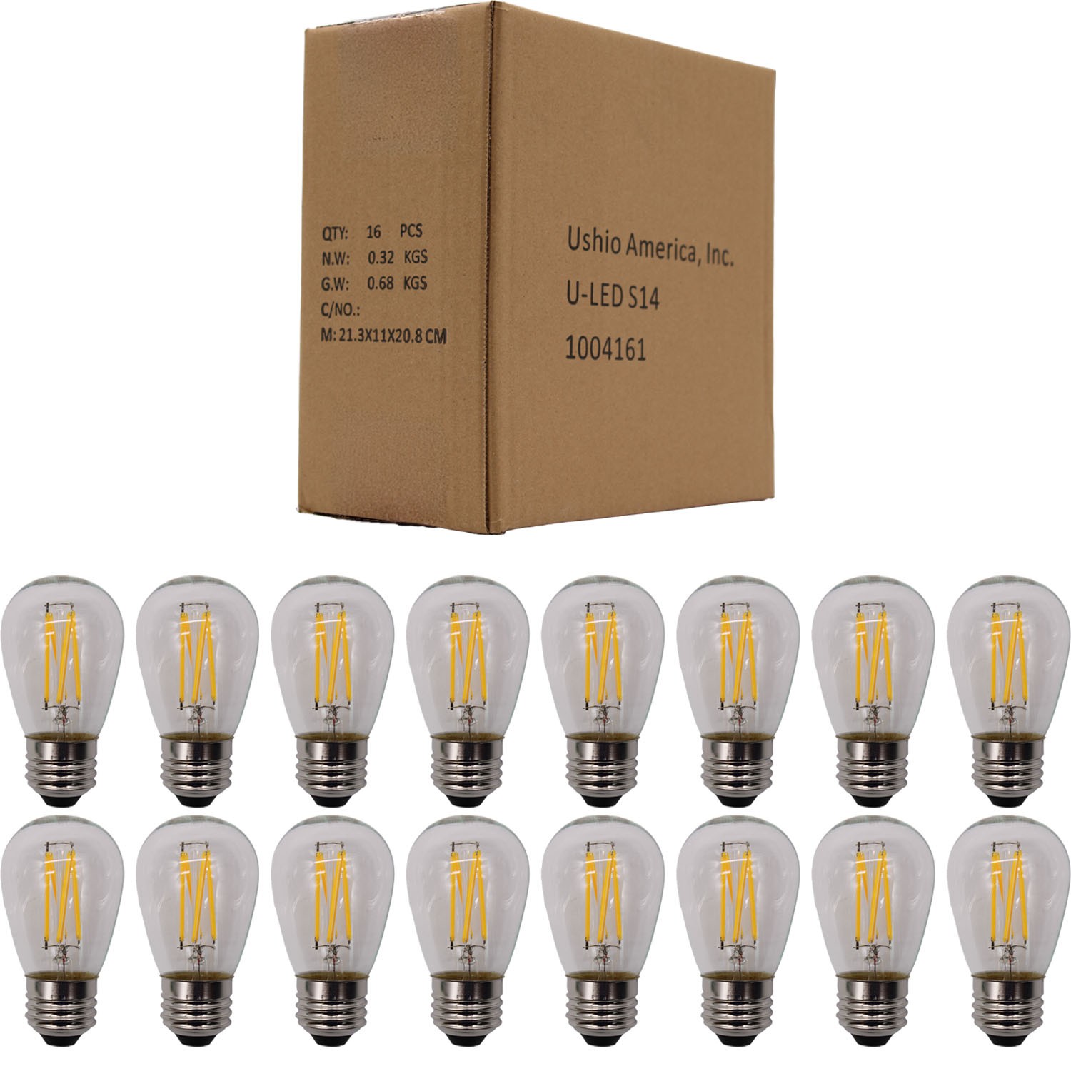 16-Pack Outdoor S14 LED Bulbs, 2700K Warm White, E26 String Marquees Sign Lights gallery