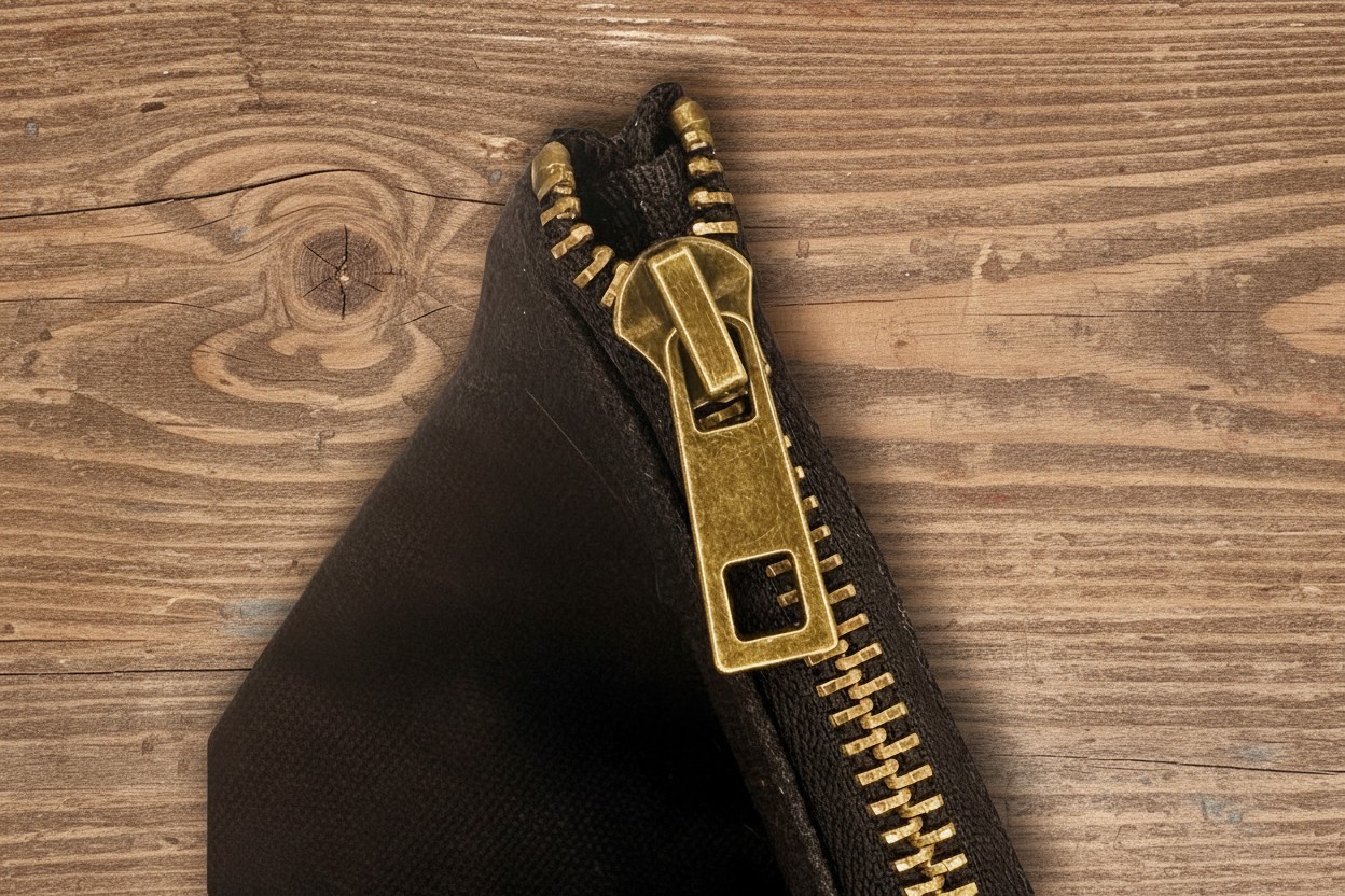 Waterproof 16oz Heavy Duty Waxed Canvas Tool Zipper Pouch - Navy gallery