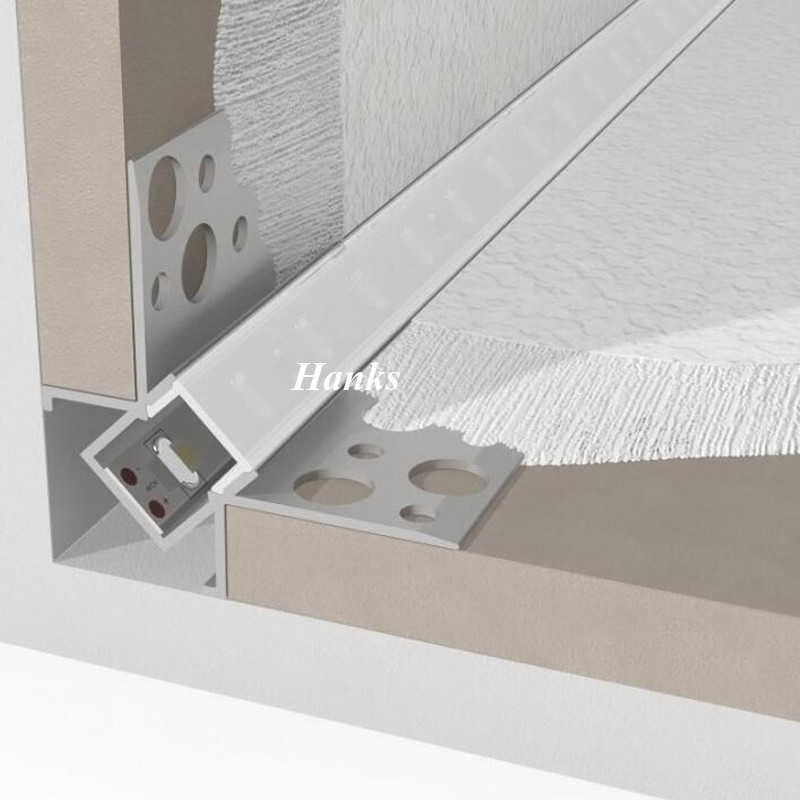 44X25.5mm Inner Corner Wall Profile Trimless Recessed Inner Width 9.5mm gallery
