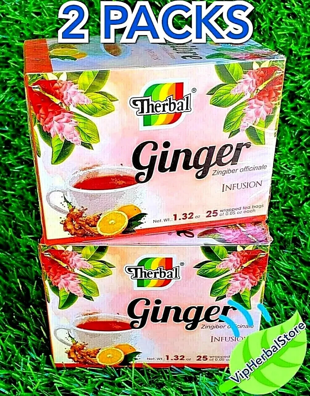 2 Boxes Te de Jengibre Ginger Tea (Zingiber officinale) 50 Bags 0.05oz Black Tea gallery