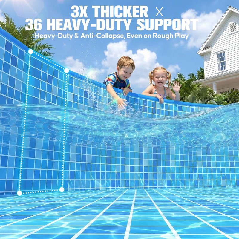 AixPool 2026 Large Foldable Pool,Non-Inflatable Pool for Adult,Foldable Swimming gallery