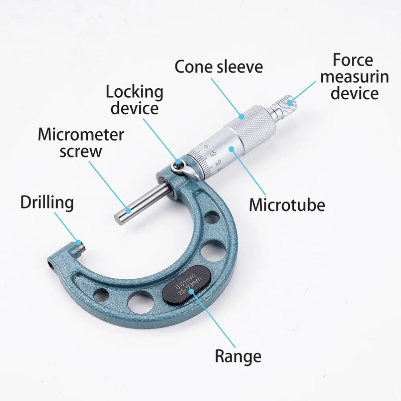 Outside Micrometer Mechanical Micrometer Outside Diameter Measurement 0-100Mm gallery