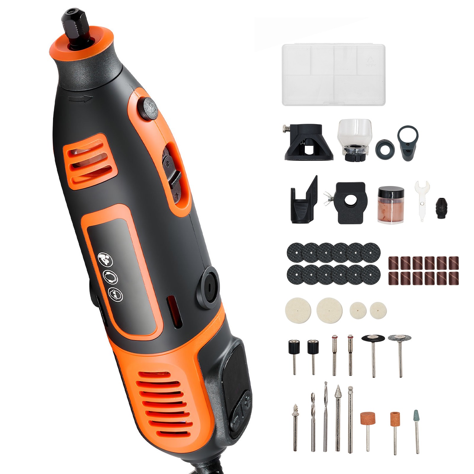 VEVOR 51-Piece Rotary Tool Kit 200W Mini Power Rotary Tool Corded 8000-40000RPM gallery