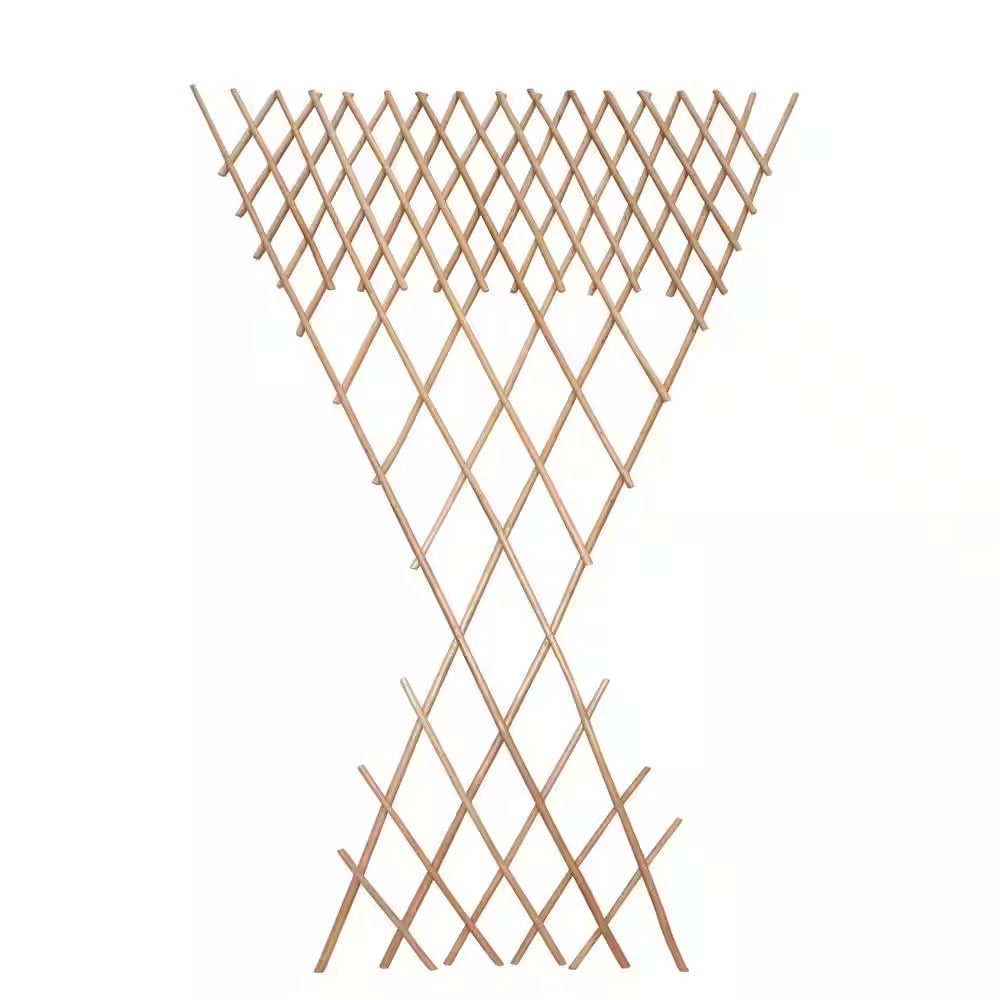 Peeled Willow 60 In. H X 24 In. W Double Fan Trellis gallery
