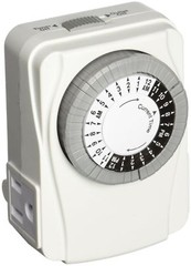 Outlet Timer Two Plugs Grounded 24 Hours Automatic Plug Light Timer Electric NEW