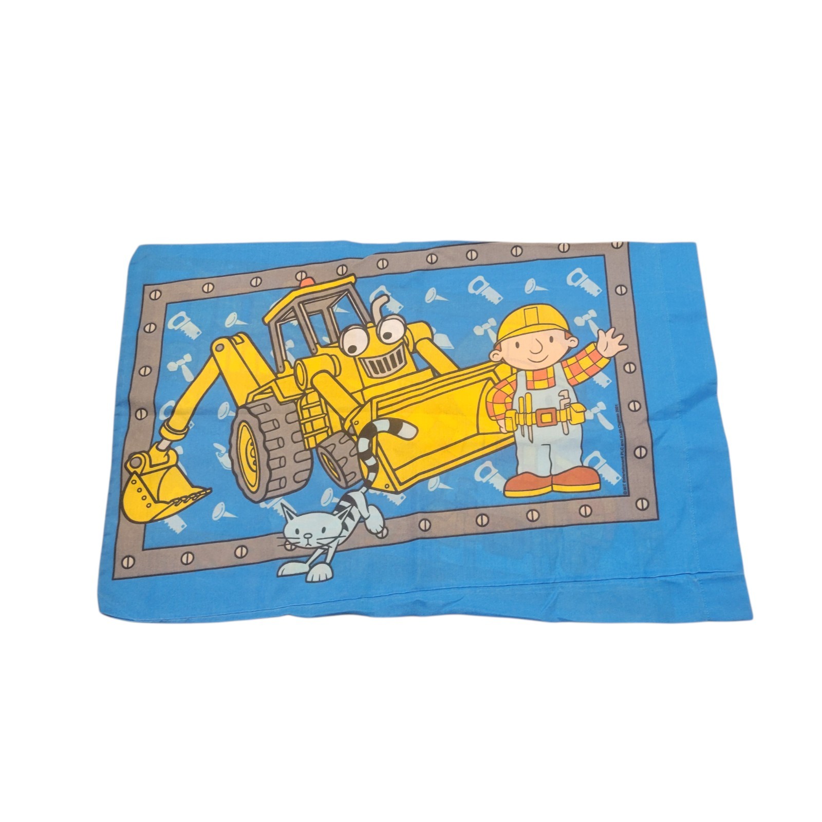 Vintage 2001 Double Sided Bob the Builder Pillow Case Standard Size Dan River gallery