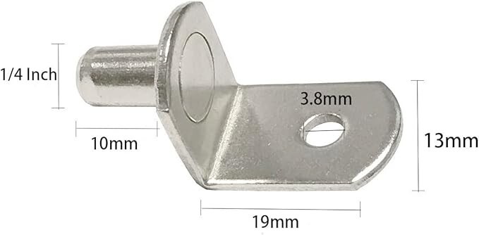 1/4 Inch Shelf Pegs,40Pcs Bracket Support Pins L-Shaped Holders for Cabinets. gallery