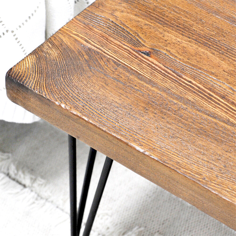 Rustic Square Old Pine Wooden Coffee Table Home Furniture for Living Room Decor gallery
