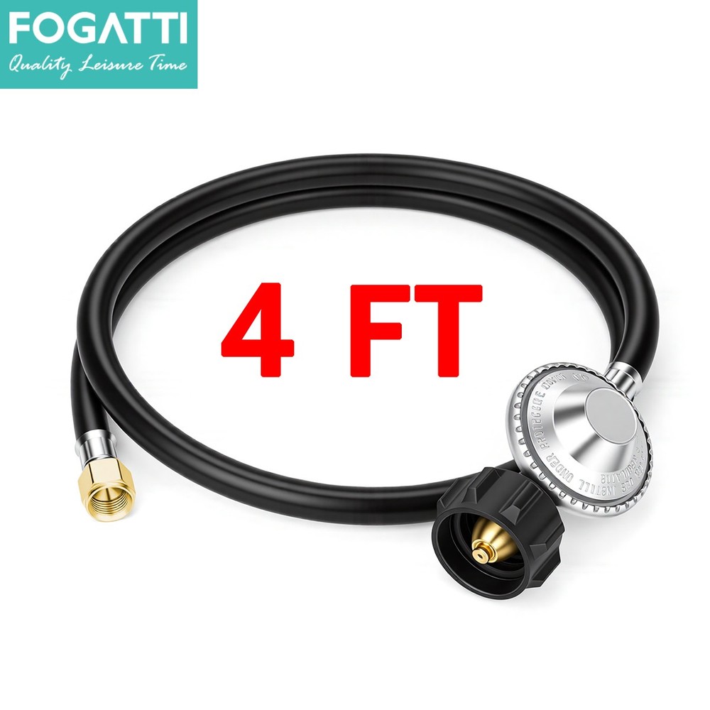 4FT Propane Regulator Hose Rubber Replacement 3/8" Female Flare For Gas Grill