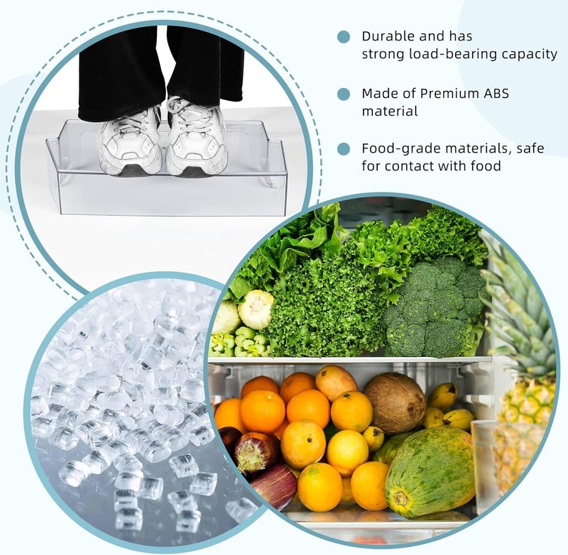 Upgraded Refrigerator Door Shelf Bin - Easy Installation$ gallery