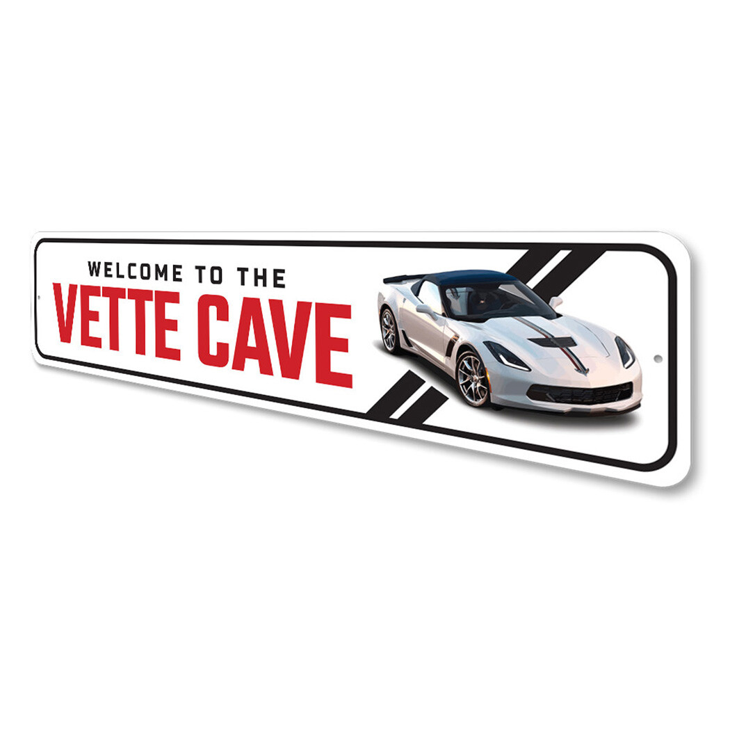 Vette Cave Chevy Corvette Metal Sign Chevrolet Automotive Car Man Sports gallery