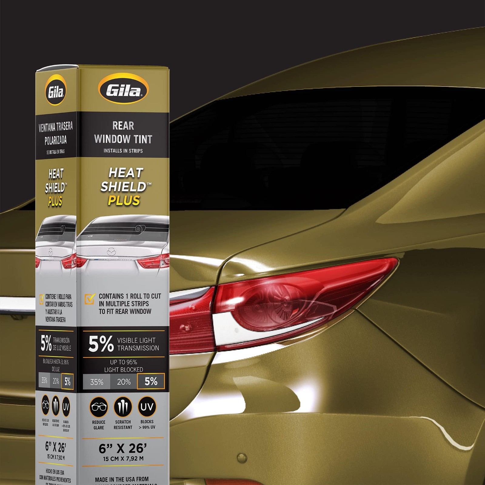 Heat Shield Plus 5% VLT Rear Window Tint, 6in x 26ft gallery