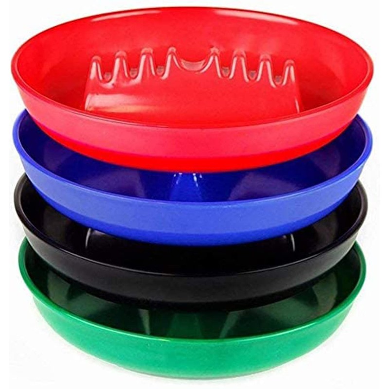 Escest Ash Tray For Cigarettes & Cigar (Pack of 4) 7" Colored 7 inches, Red gallery