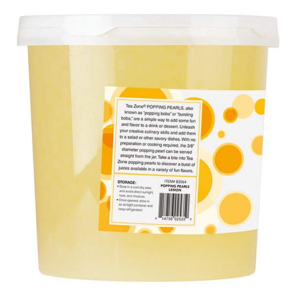 Tea Zone Lemon Popping Pearls/Bursting/Popping Boba (B2064, 7 lbs) for Boba Tea gallery