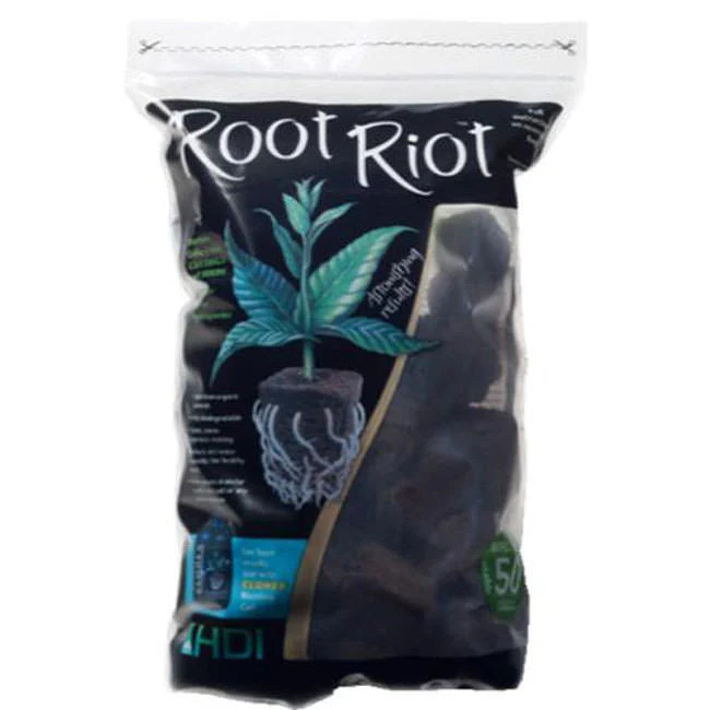 Hydrodynamics Root Riot Replacement Cubes - 50 Cubes Hydroponic Propagation