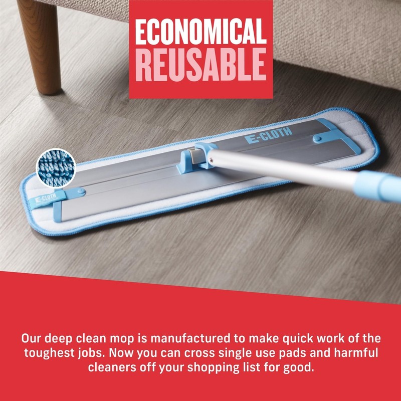 E-Cloth Deep Clean Microfiber Mop - Reusable Mop Pad for Home Cleaning, Hard ... gallery