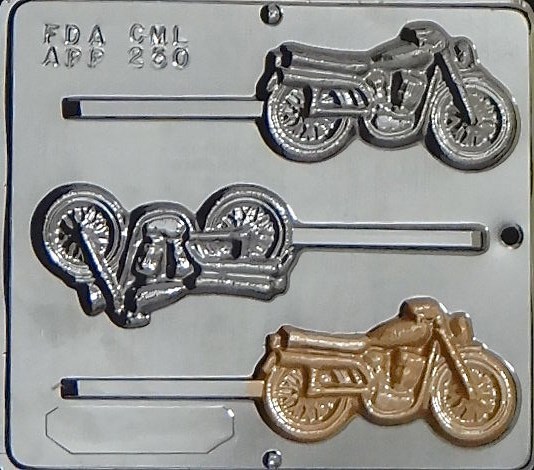 Motorcycle Lollipop Chocolate Candy Mold 250 NEW gallery