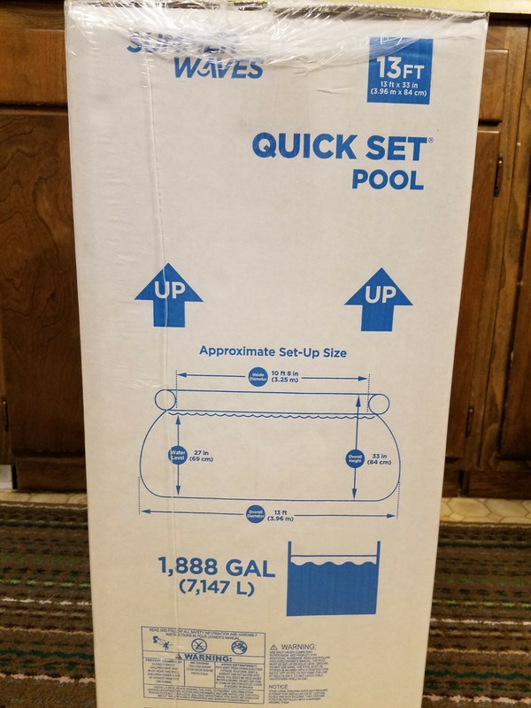 Summer Waves 13' x 33" Quick Set Ring Above Ground Swimming Pool Set (Polygroup) gallery